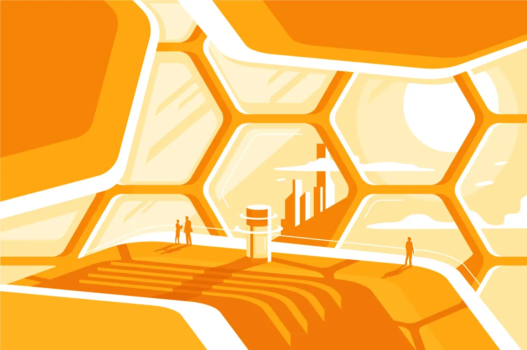 Illustrated hive structure representing the departments of the Executive Branch